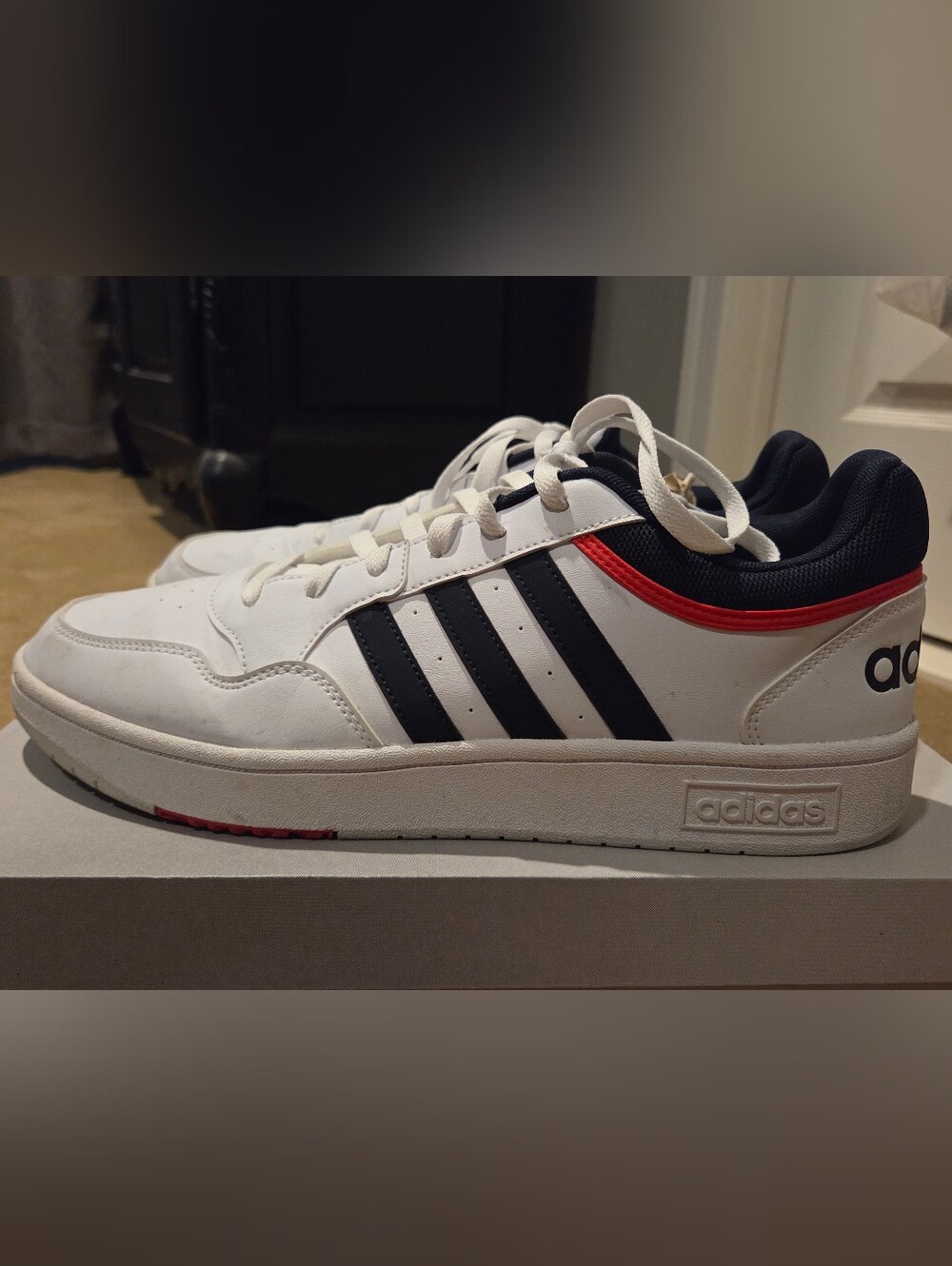 Adidas Questar White Black Gradient Stripes Men's Sneakers
